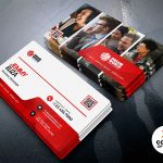 طرح لایه باز کارت ویزیت مدرن و زیبا قرمز