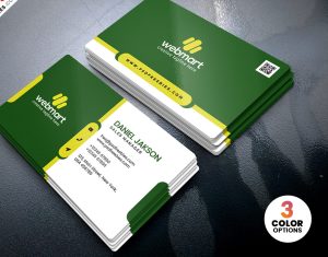 کارت ویزیت مینیمال با طراحی لایه باز و ابعاد 9x5 سانتیمتر.